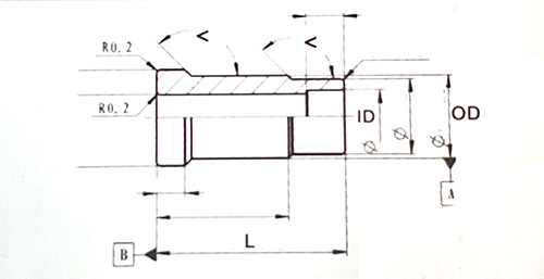 Shoulder Ceramic Sleeve Drawing